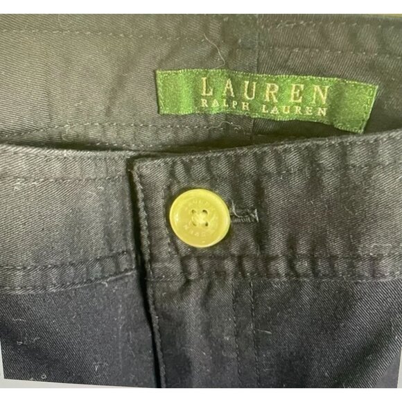 Lauren Ralph Lauren Navy Cargo Capri Pants 20W Cotton/Elastane With Pockets - Picture 3 of 10